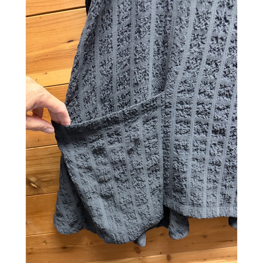 Jason Womens Charcoal Gray Textured Cowl Neck Tunic Top Button Detail Small - Picture 5 of 10